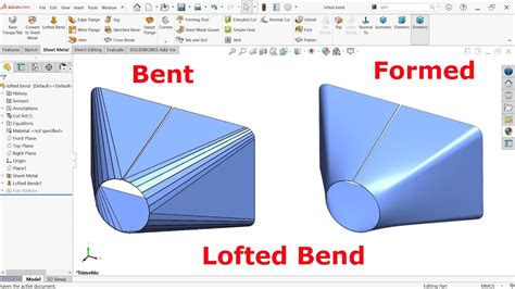 solidworks sheet metal bend lines|lofted bend solidworks sheet metal.